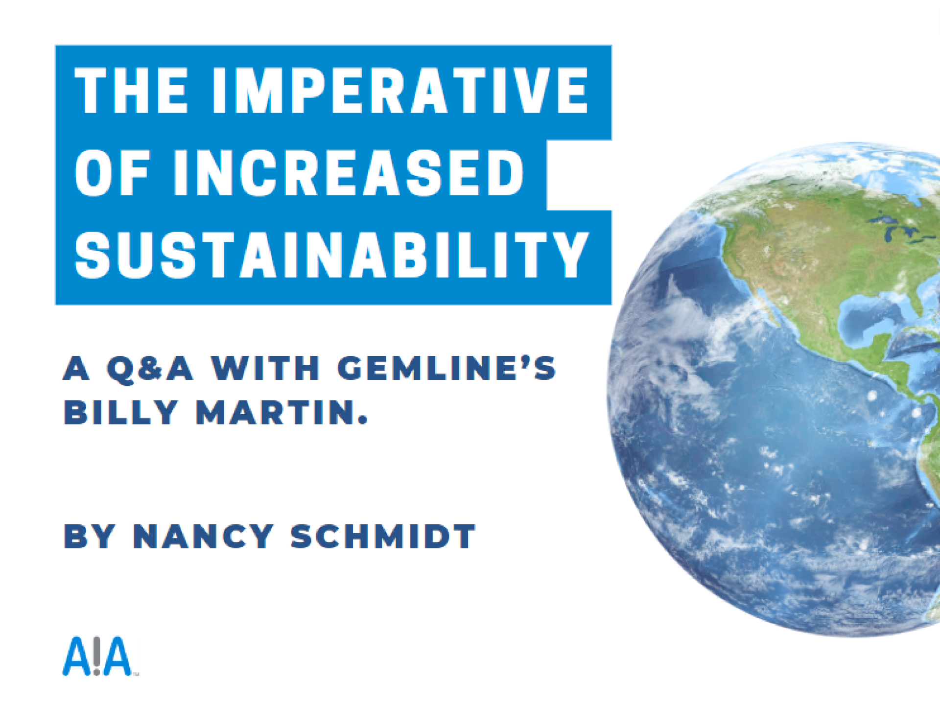 The Imperative of Increased Sustainability